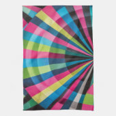 Electric Geometry Radio Waves & Sunrays Art Deco  キッチンタオル (縦)