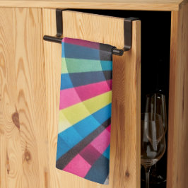 Electric Geometry Radio Waves & Sunrays Art Deco  キッチンタオル