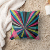 Electric Geometry Radio Waves & Sunrays Art Deco  クッション (ブランケット)