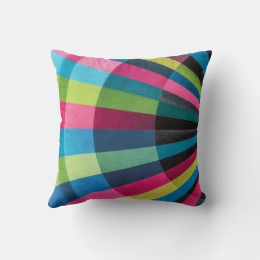 Electric Geometry Radio Waves & Sunrays Art Deco  クッション (裏面)