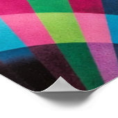 Electric Geometry Radio Waves & Sunrays Art Deco  ポスター (角)