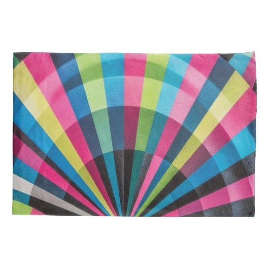 Electric Geometry Radio Waves & Sunrays Art Deco  枕カバー (裏面)