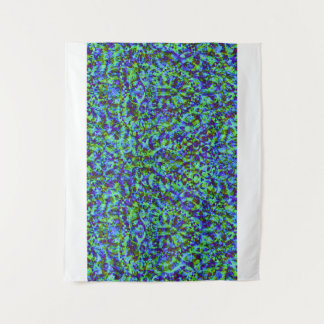 Electric Green Swirl | 抽象的な壁掛けタペストリー タペストリー