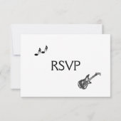 Electric GuitarテーマRSVP（メニュー選択付き） 出欠カード (裏面)