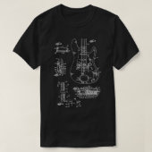 Electric Guitar Blueprint Tシャツ (デザイン正面)