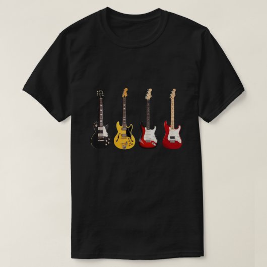 Electric Guitar Collection Band Guitarist ,Guitars Tシャツ (デザイン正面)
