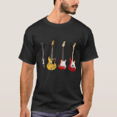 Electric Guitar Collection Band Guitarist ,Guitars Tシャツ (正面)