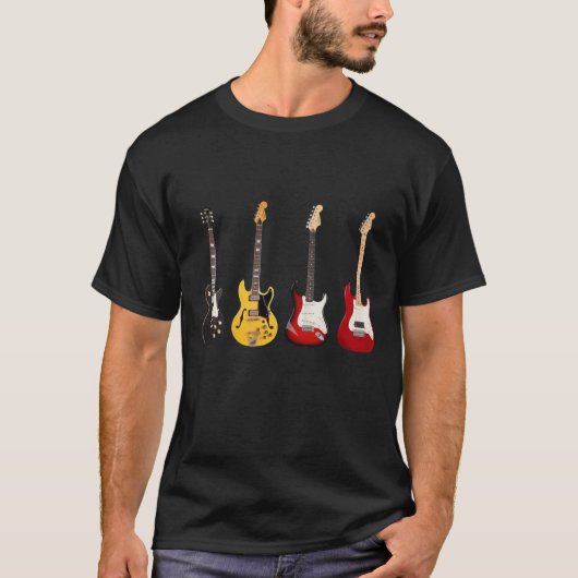 Electric Guitar Collection Band Guitarist ,Guitars Tシャツ (正面)
