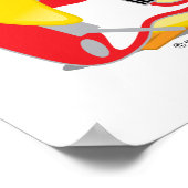 Electric Guitar Duck ポスター (角)