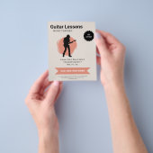 Electric Guitar Lessons Flyer チラシ (手)