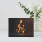 Electric guitar on fire            ポストカード (スタンド正面)