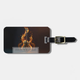 Electric guitar on fire           ラゲッジタグ