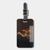 Electric guitar on fire           ラゲッジタグ (正面縦)