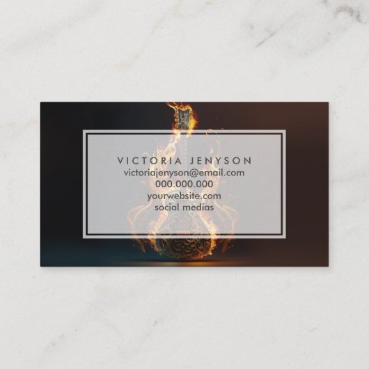 Electric guitar on fire                            名刺 (裏面)