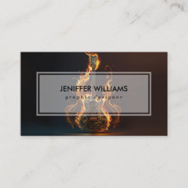 Electric guitar on fire                            名刺