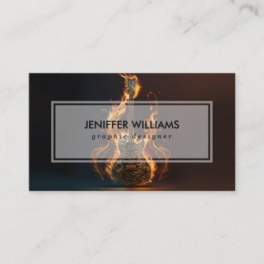 Electric guitar on fire 名刺 (正面)