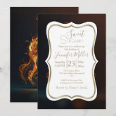 Electric guitar on fire 招待状 (正面/裏面)