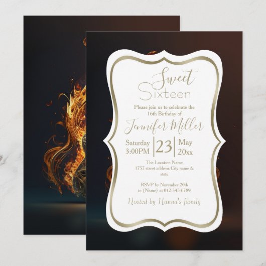 Electric guitar on fire                            招待状 (正面/裏面)