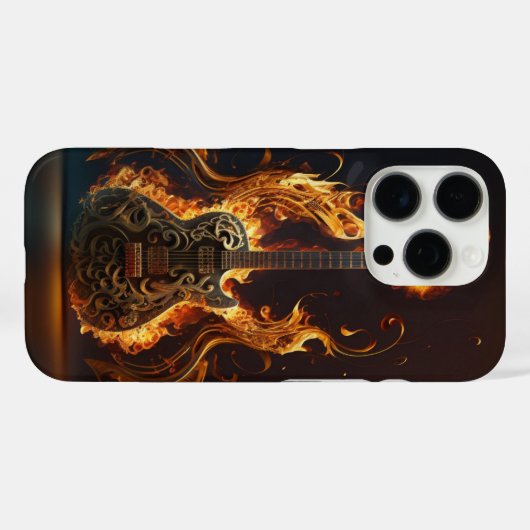 Electric guitar on fire                            Case-Mate iPhoneケース (裏面 (横))