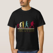 Electric Guitar Player Guitarist Evolution Funny R Tシャツ (正面)