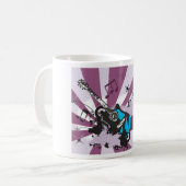 Electric Guitar Pop Art Music Rock Grunge コーヒーマグカップ (正面左)