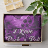 Electric Guitar Purple Black Rock n Roll Decoupage 薄葉紙 (ギフト)