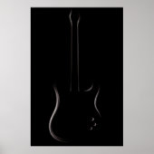 Electric Guitar Silhouette ポスター (正面)