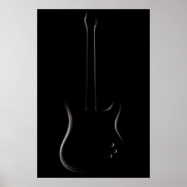 Electric Guitar Silhouette ポスター