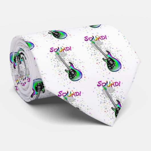 Electric Guitar Sound Colors ネクタイ (ロール)