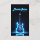 Electric Guitar Teacher QR Code & Social Media 名刺 (正面)