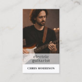 Electric Guitarist Musician QR Code Photo 名刺 (正面)