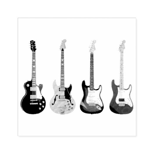 electric guitars ラバースタンプ (インプリント)