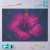 Electric Hibiscus – Tropical Floral Decoupage Pape 薄葉紙 (クラフト)