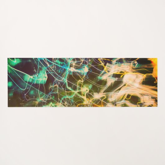 Electric Light Lines Gradient Abstract. ヨガマット (裏面(横))