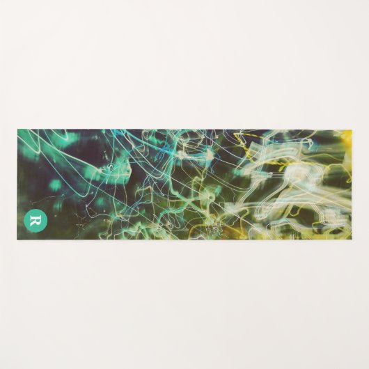 Electric Light Lines Gradient Abstract. ヨガマット (正面(横))