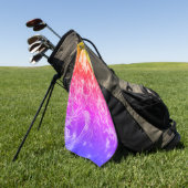 Electric Light Lines Gradient Abstract Modern. ゴルフタオル (グリーン)