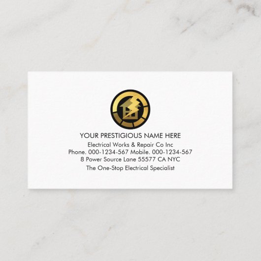 Electric Lightning Charge Your Name 名刺 (裏面)