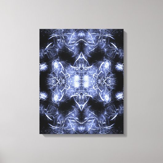 Electric Lightning Mandala Fractal Art キャンバスプリント (正面)