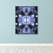 Electric Lightning Mandala Fractal Art キャンバスプリント (インサイチュ (ウッドフロア))