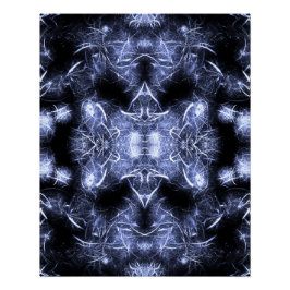 Electric Lightning Mandala Fractal Art ポスター