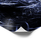 Electric Lightning Mandala Fractal Art ポスター (コーナー)