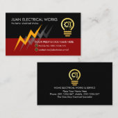 Electric Lightning Powers Electrician Service 名刺 (正面/裏面)
