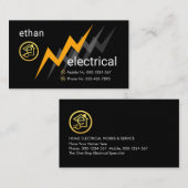Electric Lightning Powers Letter-e Electrical 名刺 (正面/裏面)