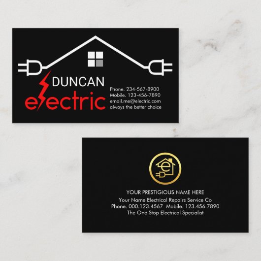 Electric Lightning Roof Circuit Plug 名刺 (正面/裏面)