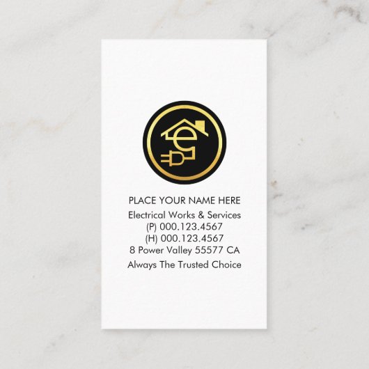 Electric Lightning Wave Powers Bulb 名刺 (裏面)