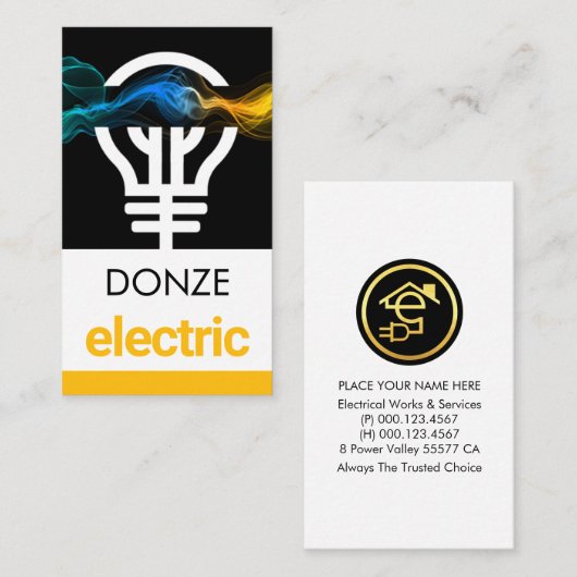 Electric Lightning Wave Powers Bulb 名刺 (正面/裏面)