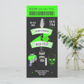 Electric Limeロックンロール ウェディングチケット 招待状 (スタンド正面)