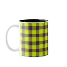 Electric Lime and Livid Brown Plaid