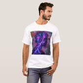 Electric Mind – Neon Energy Silhouette Art Tシャツ (正面フル)