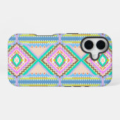 Electric Pastel Dream Kaleidoscope iPhone 16ケース (裏面横)